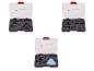 Drie sets accessoires voor oscillerende gereedschappen met zaagbladen en schuurpads.