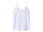 Witte camisole met dunne bandjes, achterkant.