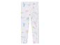 Witte leggings met een print van eenhoorns en sterren.