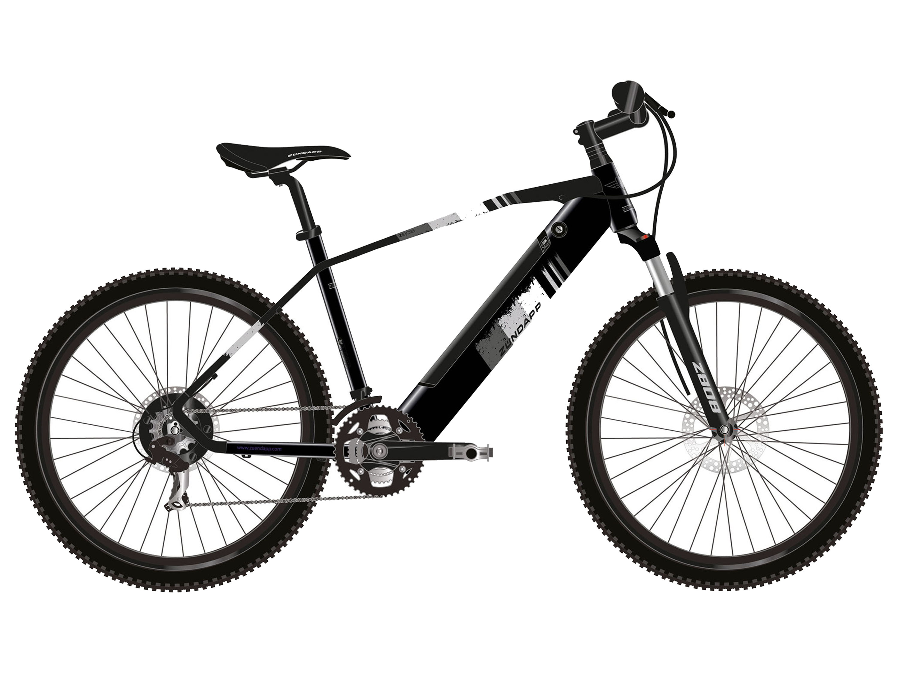 Zündapp Elektrische mountainbike Z808 650B (zwart/grijs 27,5 inch)
