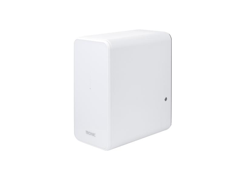 Wit TRONIC apparaat, minimalistisch design.