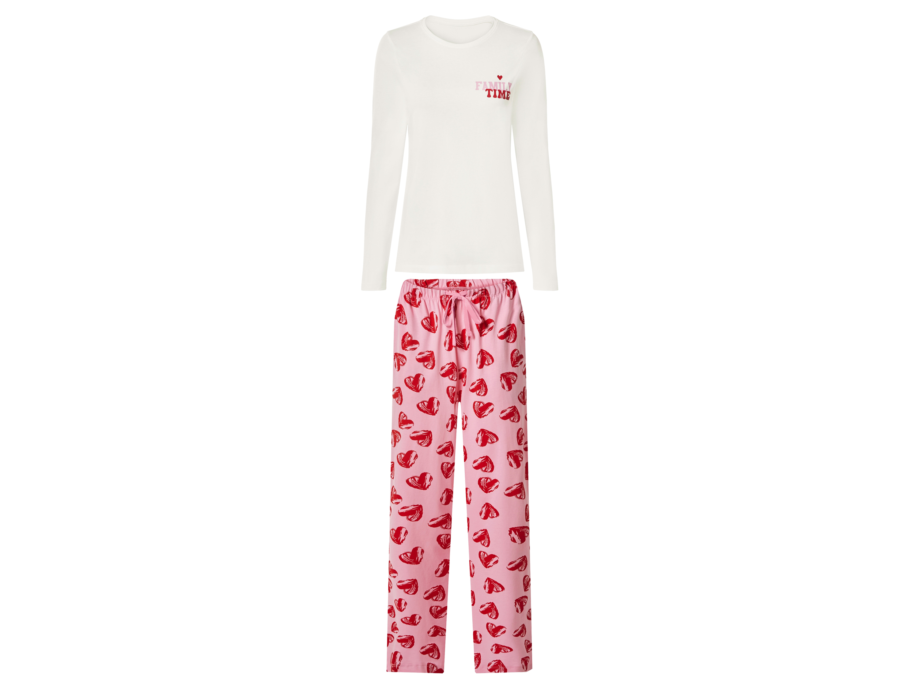 esmara Dames pyjama (beige/harten roze, XS (32/34))