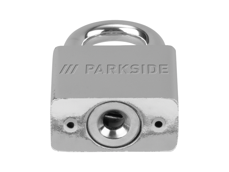 Parkside hangslot van grijs metaal