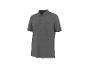 Grijs poloshirt met korte mouwen, borstzak en knopen.