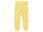 Gele joggingbroek met aardbeienprint.