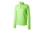 Groen heren sportshirt met lange mouwen en korte rits