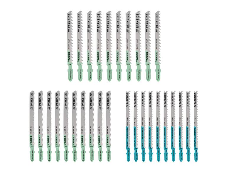 Parkside decoupeerzaagbladen: hout en multimateriaal.