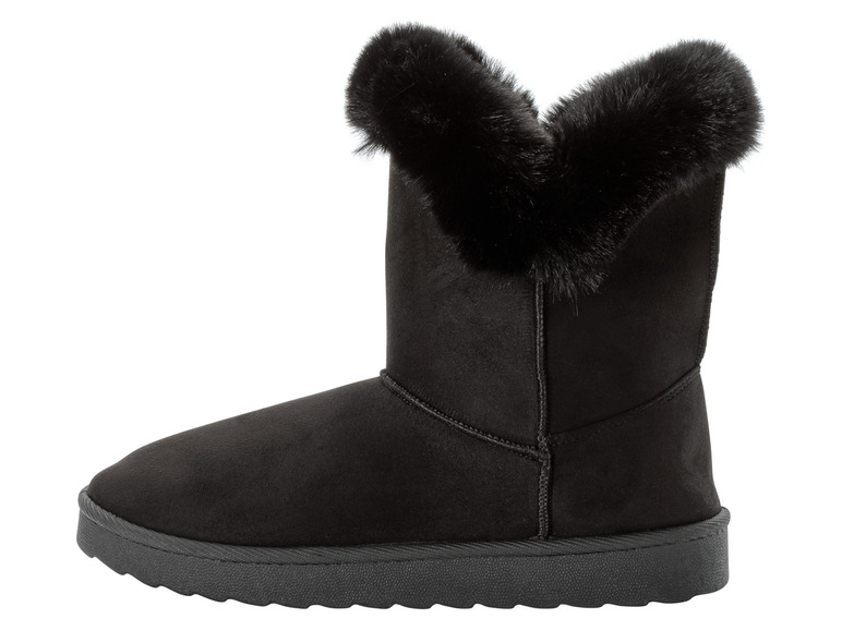 Zwarte laarzen met bontkraag