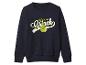 Donkerblauw sweatshirt met kerst Grinch-print
