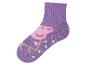 Paarse kindersok met Peppa Pig-afbeelding en antislipzool