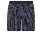 Donkerblauwe gestreepte boxershorts voor heren.