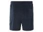 Donkerblauwe badstof shorts.