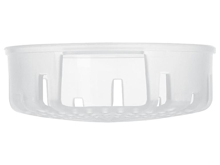 Transparante plastic vaatwasserbestekmand met gaten voor bestek