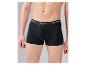 Zwarte herenboxershorts met wit logo op de tailleband