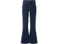 Donkerblauwe flared jeans met hoge taille.