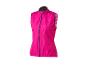 Roze mouwloos sportjack met zwarte rits en bies