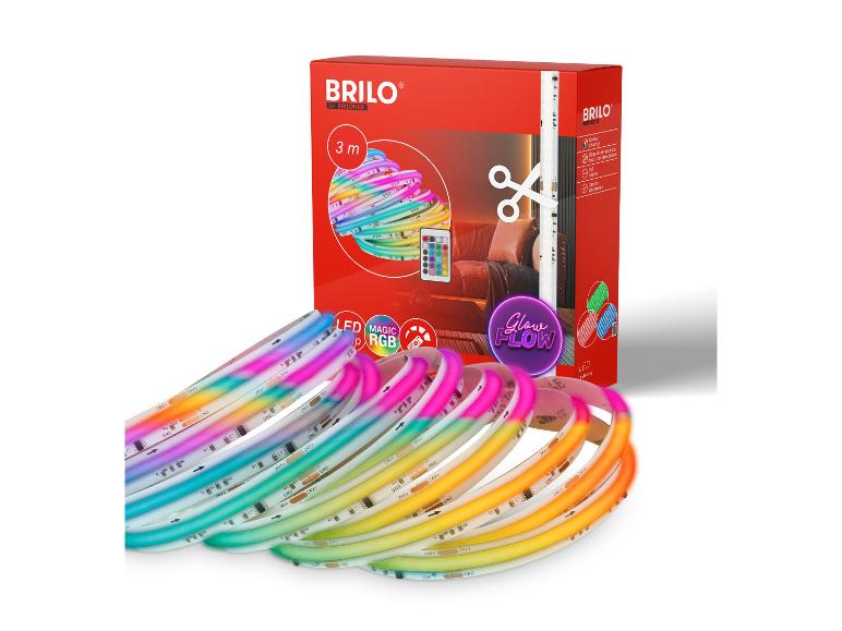 BRILO LED-strip met RGB-licht, afstandsbediening en 3m lengte.
