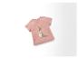Roze baby t-shirt met kangoeroe print.