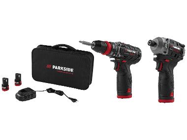 PARKSIDE PERFORMANCE® Accu-schroefboormachine en accu-slagschroevendraaier 12 V 170 Nm, met 2 accu's 2 Ah en 1 lader 2,4 A