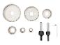 Set diamantgatzagen in diverse maten met accessoires.