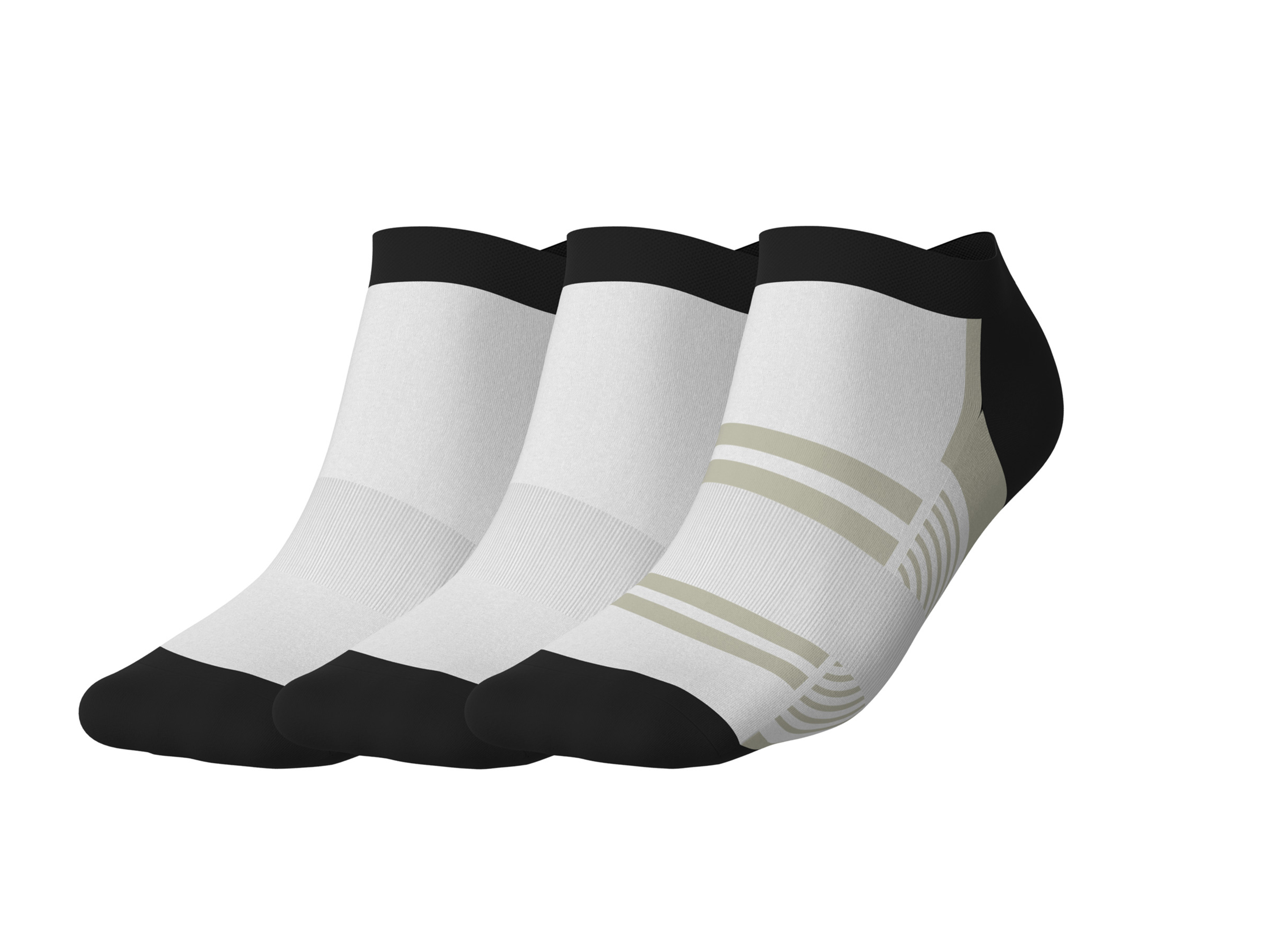 CRIVIT 3 Paar dames sportsokken (wit/zwart, 35-38)