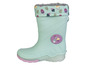 Groene regenlaarzen met eikels voor kinderen.