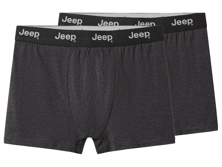 Twee paar donkergrijze boxershorts van het merk Jeep.