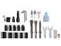 Pneumatische gereedschapsset met doppen, beitels, sleutels en accessoires.
