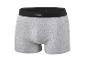 Grijze herenboxershort met zwarte elastische tailleband en Parkside-logo
