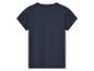 Donkerblauw t-shirt met korte mouwen.