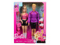 Barbie en Ken poppen in 80's outfits, compleet met rollerskates en accessoires.