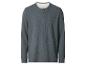 Grijs heren Henley-shirt met lange mouwen en wafeltextuur.
