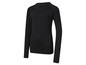Een zwart, naadloos longsleeve shirt.