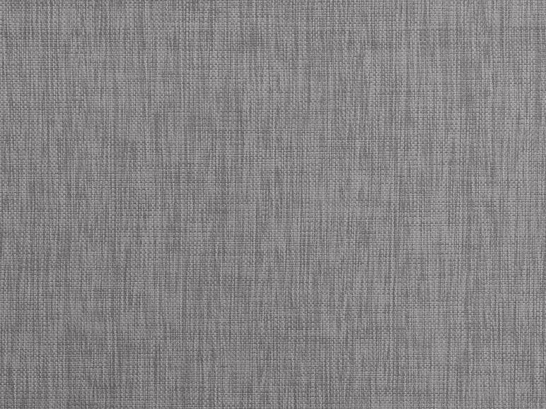 Grijze stof met een duidelijke, geweven textuur.