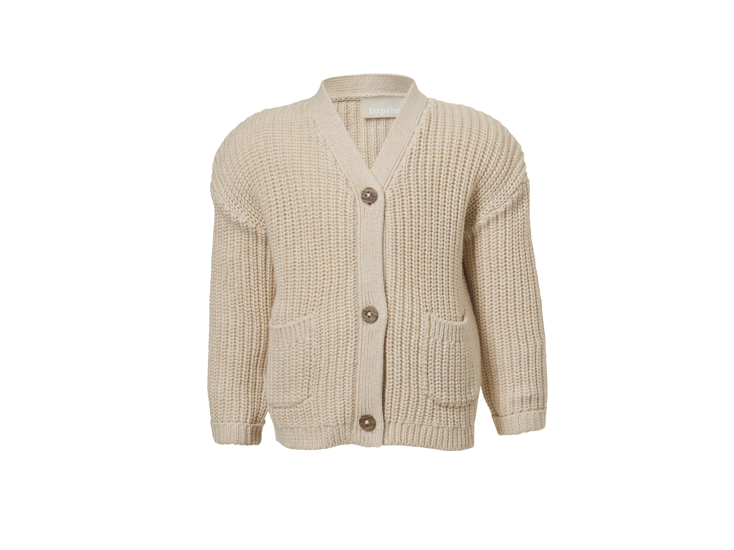 LUPILU Gebreid baby vestje (Beige, 50/56)