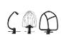 Mixeraccessoires: deeghaak, garde en platte klopper.