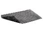 Grijze badmat met ruitpatroon en antislip onderkant