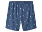 Blauwe pyjamashorts met zeilbootprint.
