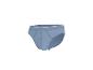 Blauwe herenslip met witte streep op de tailleband.
