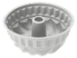 Witte siliconen Bundt cakevorm met spiraalpatroon