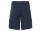 Donkerblauwe cargoshorts.