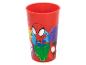 Spider-Man en superhelden op plastic bekers.