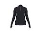 Zwart dames sportshirt met lange mouwen en roze rits