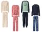 Kinderpyjama's met lange mouwen met stippen, harten, baseball en ruitpatronen.