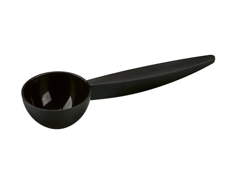 Zwarte plastic koffieschep