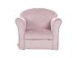 Roze fluwelen kinderfauteuil