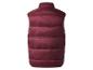 Bordeauxrode gewatteerde herenbodywarmer, achteraanzicht