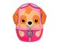 Een roze Paw Patrol knuffel van Skye met vliegende bril.