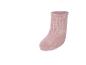 Roze babysok met verticale strepen