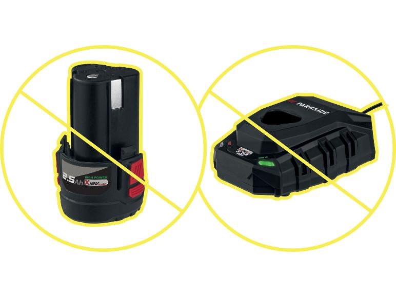 2.5Ah 12V accu en oplader voor gereedschap, met groen LED-lampje